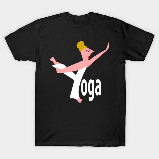 Y is for Yoga T-Shirt by krisevansart